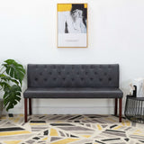 vidaXL Banc 120 cm Gris Similicuir daim