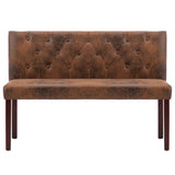 vidaXL Banc 120 cm Gris Similicuir daim
