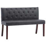 vidaXL Banc 120 cm Gris Similicuir daim