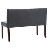 vidaXL Banc 120 cm Gris Similicuir daim