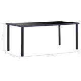 vidaXL Ensemble de salle à manger 7 pcs Similicuir Noir
