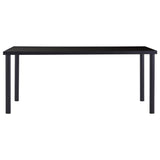 vidaXL Ensemble de salle à manger 7 pcs Similicuir Noir