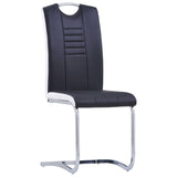 vidaXL Ensemble de salle à manger 7 pcs Similicuir Noir