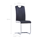 vidaXL Ensemble de salle à manger 7 pcs Similicuir Noir