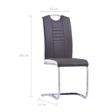 vidaXL Ensemble de salle à manger 7 pcs Similicuir Gris
