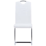 vidaXL Ensemble de salle à manger 7 pcs Similicuir Blanc