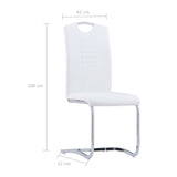 vidaXL Ensemble de salle à manger 7 pcs Similicuir Blanc