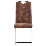 vidaXL Ensemble de salle à manger 7 pcs Similicuir daim Marron