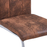 vidaXL Ensemble de salle à manger 7 pcs Similicuir daim Marron