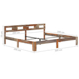 vidaXL Cadre de lit Bois massif 200x200 cm