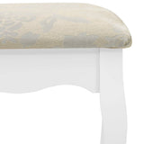 vidaXL Coiffeuse avec tabouret et miroir pliable en 3 Rose