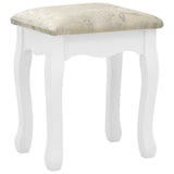 vidaXL Coiffeuse avec tabouret et miroir pliable en 3 Rose