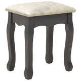 vidaXL Coiffeuse avec tabouret et miroir pliable en 3 Rose