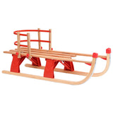 vidaXL Traîneau pliable en bois avec dossier 119 cm  