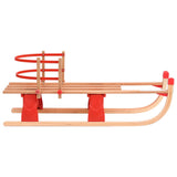 vidaXL Traîneau pliable en bois avec dossier 119 cm  