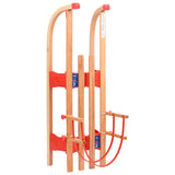 vidaXL Traîneau pliable en bois avec dossier 119 cm  