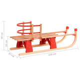 vidaXL Traîneau pliable en bois avec dossier 119 cm  