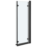 vidaXL Cabine de douche pliable 3 panneaux ESG 130x138 cm Noir