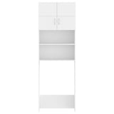 vidaXL Ensemble de meuble pour machine à laver Blanc Aggloméré