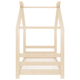 vidaXL Cadre de lit d'enfant Gris Bois de pin massif 90x200 cm