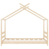 vidaXL Cadre de lit d'enfant Gris Bois de pin massif 90x200 cm