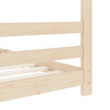 vidaXL Cadre de lit d'enfant Gris Bois de pin massif 90x200 cm
