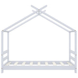 vidaXL Cadre de lit d'enfant Gris Bois de pin massif 90x200 cm