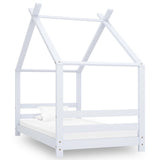 vidaXL Cadre de lit d'enfant Gris Bois de pin massif 90x200 cm