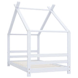 vidaXL Cadre de lit d'enfant Gris Bois de pin massif 90x200 cm