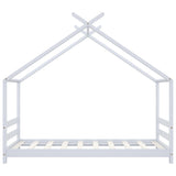 vidaXL Cadre de lit d'enfant Gris Bois de pin massif 90x200 cm