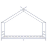 vidaXL Cadre de lit d'enfant Gris Bois de pin massif 90x200 cm