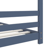 vidaXL Cadre de lit d'enfant Gris Bois de pin massif 90x200 cm