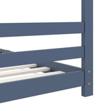 vidaXL Cadre de lit d'enfant Gris Bois de pin massif 90x200 cm