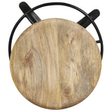 vidaXL Tabourets de bar lot de 2 52 cm bois de manguier massif