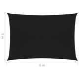 vidaXL Voile d'ombrage 160 g/m² Noir 5x6 m PEHD