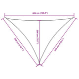 vidaXL Voile de parasol tissu oxford triangulaire 5x5x5 m blanc