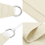 vidaXL Voile de parasol tissu oxford triangulaire 5x5x5 m blanc