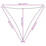 vidaXL Voile de parasol tissu oxford triangulaire 5x5x5 m blanc