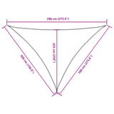 vidaXL Voile de parasol tissu oxford triangulaire 5x5x5 m blanc