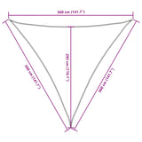 vidaXL Voile de parasol tissu oxford triangulaire 5x5x5 m blanc