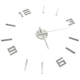 vidaXL Horloge murale 3D Design moderne Argenté 100 cm XXL