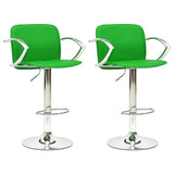 vidaXL Tabourets de bar lot de 2 vert cuir artificiel (plusieurs options disponibles)