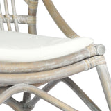 vidaXL Chaise en rotin Gris Lin