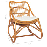 vidaXL Chaise en rotin Gris Lin