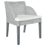 vidaXL Chaises à manger avec coussins lot de 2 rotin naturel