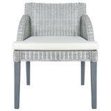 vidaXL Chaises à manger avec coussins lot de 2 rotin naturel