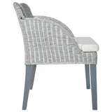 vidaXL Chaises à manger avec coussins lot de 2 rotin naturel