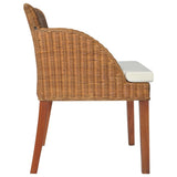 vidaXL Chaises à manger avec coussins lot de 2 rotin naturel