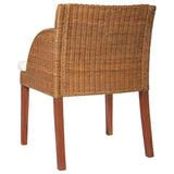 vidaXL Chaises à manger avec coussins lot de 2 rotin naturel