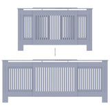 vidaXL Cache-radiateurs 2 pcs blanc MDF 172 cm